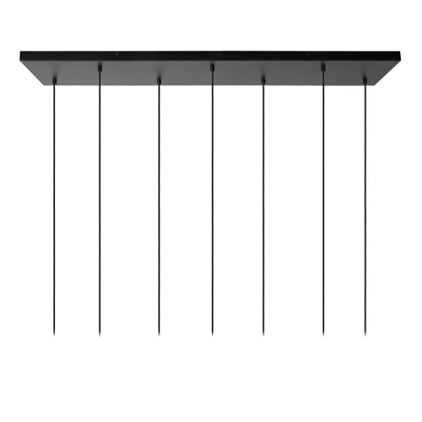 Lucide MARIUS - Pendant light - 7xE27 - Black - detail 3